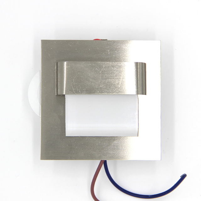 中国工厂方形脚灯铝制室内墙壁嵌入式 LED 楼梯踏步灯