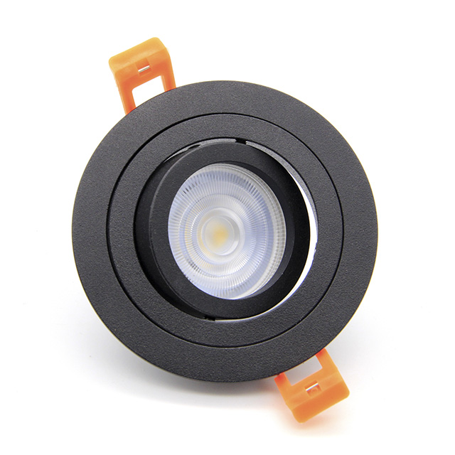 GU10 led 灯泡外壳可调节白色黑色筒灯框架圆形聚光灯外壳